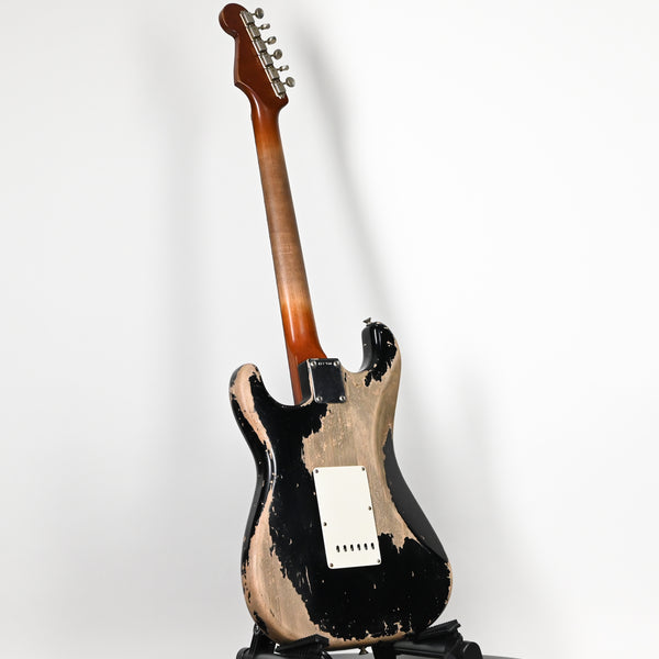 Fender Custom Shop Masterbuilt Levi Perry 60/63 Stratocaster w/ Brazilian Rosewood, Super Heavy Relic- Aged Black 2025 (R147540)