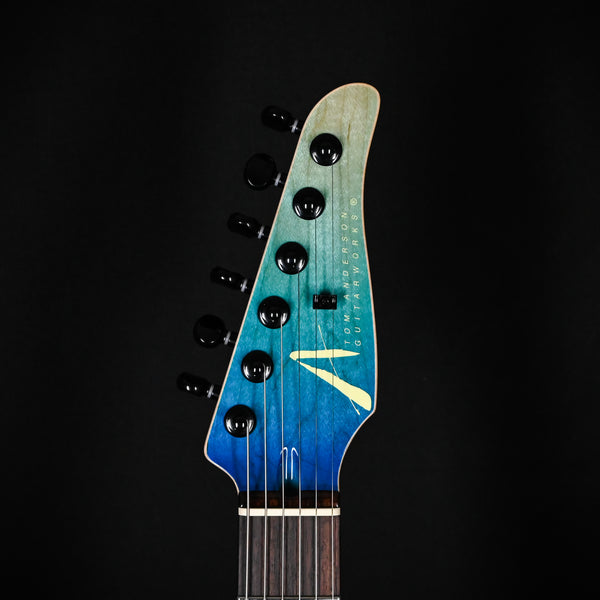 Tom Anderson Custom Drop Top Electric Guitar- Bora Blue Surf w/ Binding 2025 (09-20-25N)