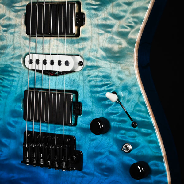 Tom Anderson Custom Drop Top Electric Guitar- Bora Blue Surf w/ Binding 2025 (09-20-25N)