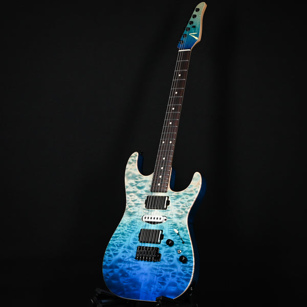 Tom Anderson Custom Drop Top Electric Guitar- Bora Blue Surf w/ Binding 2025 (09-20-25N)