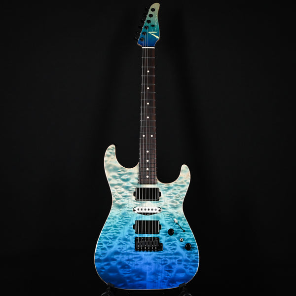 Tom Anderson Custom Drop Top Electric Guitar- Bora Blue Surf w/ Binding 2025 (09-20-25N)