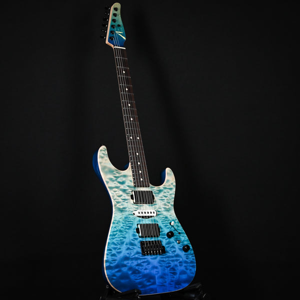 Tom Anderson Custom Drop Top Electric Guitar- Bora Blue Surf w/ Binding 2025 (09-20-25N)