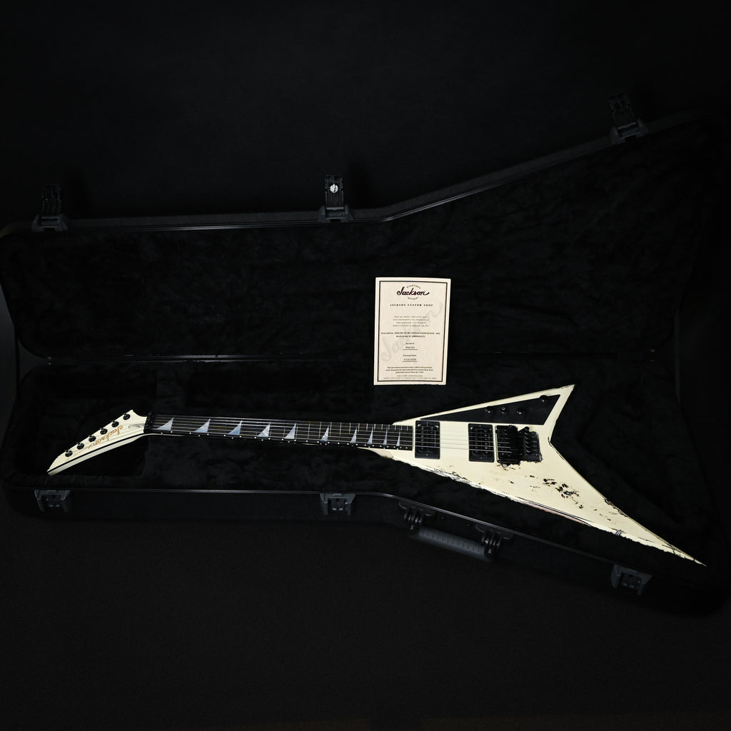 Jackson USA Custom Shop RR 2H FR Rhoads NAMM Special Edition #516- Vanilla Shake Over Black Nitro Tour Relic 2026 (RR4191)