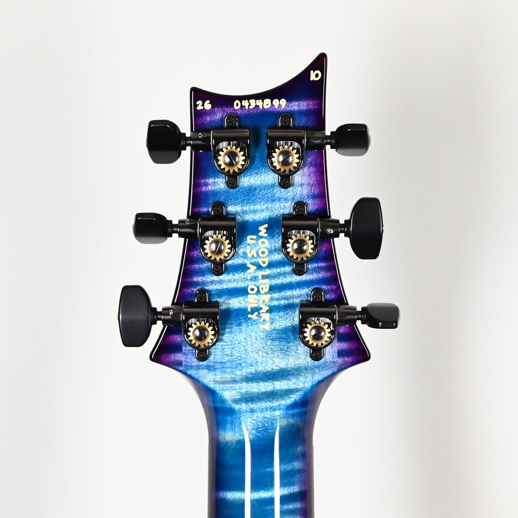 PRS Custom 24 Wood Library w/ Brazilian Rosewood, & DMO Pickup- Aquableux Purple Burst 2026 (0434899)