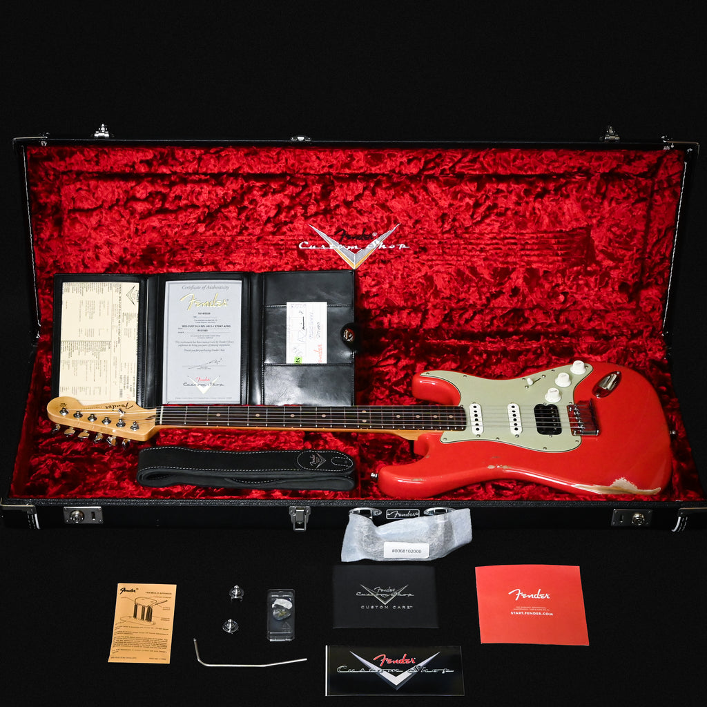 Fender Custom Shop Deluxe Stratocaster w/ Seymour Duncan SH4B Humbucker, Relic/ Closet Classic Hardware- Aged Fiesta Red 2026 (R151883)