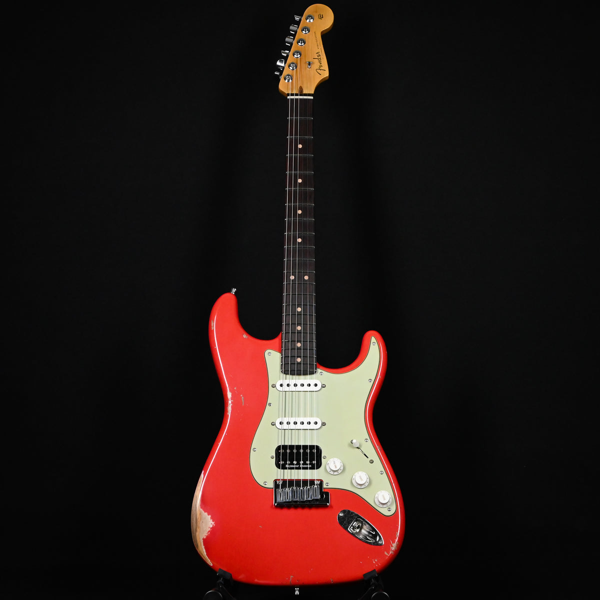 Fender Custom Shop Deluxe Stratocaster w/ Seymour Duncan SH4B Humbucker, Relic/ Closet Classic Hardware- Aged Fiesta Red 2026 (R151883)