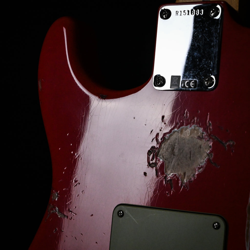 Fender Custom Shop Deluxe Stratocaster w/ Seymour Duncan SH4B Humbucker, Relic/ Closet Classic Hardware- Aged Fiesta Red 2026 (R151883)