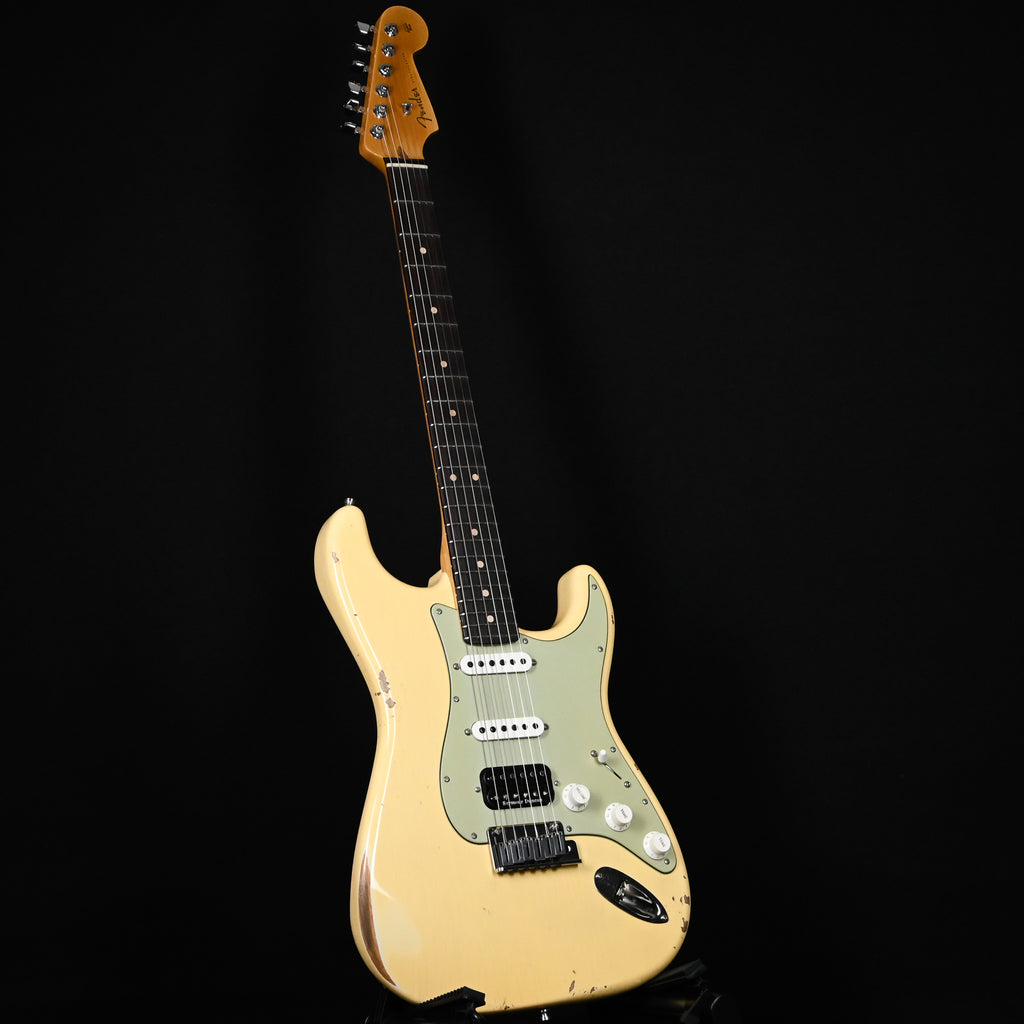 Fender Custom Shop Deluxe Stratocaster w/ Seymour Duncan SH4B Humbucker, Relic/ Closet Classic Hardware- Aged Vintage White 2026 (R151759)