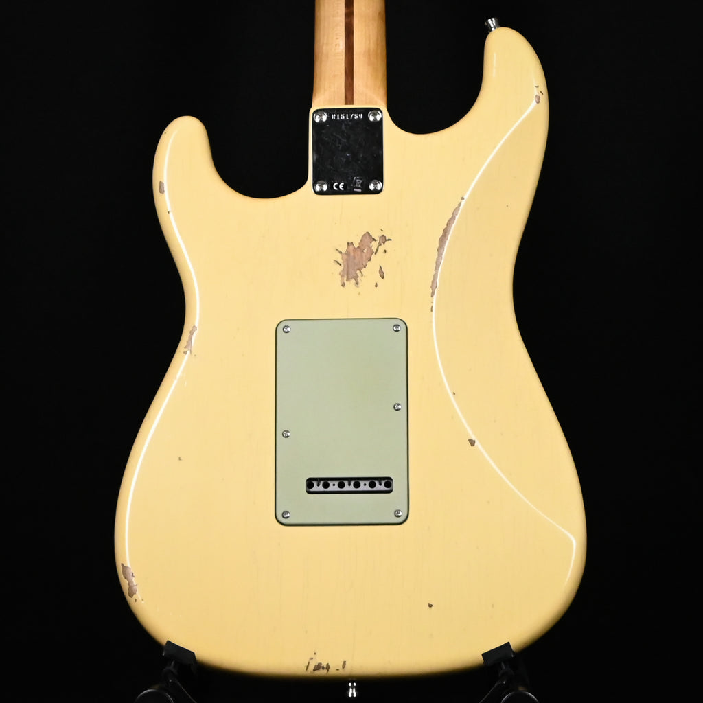 Fender Custom Shop Deluxe Stratocaster w/ Seymour Duncan SH4B Humbucker, Relic/ Closet Classic Hardware- Aged Vintage White 2026 (R151759)