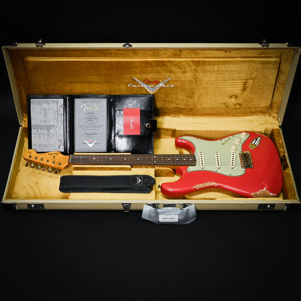 Fender Custom Shop Limited Edition '63 Stratocaster Heavy Relic- Aged Fiesta Red 2024 (CZ579791)