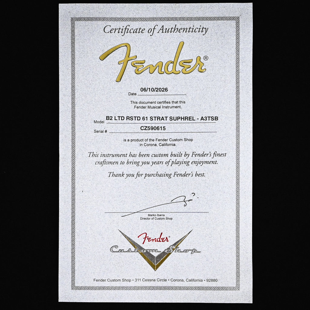 Fender Custom Shop Limited Edition Roasted '61 Stratocaster Super Heavy Relic- Aged 3 Color Sunburst 2026 (CZ590615)
