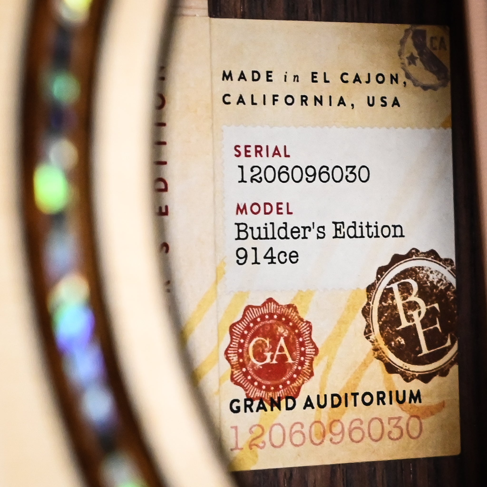 Taylor Next Generation Builder's Edition 914ce w/ Lutz Spruce Top & Indian Rosewood Back and Sides Acoustic/ Electric- Natural 2026 (1206096030)