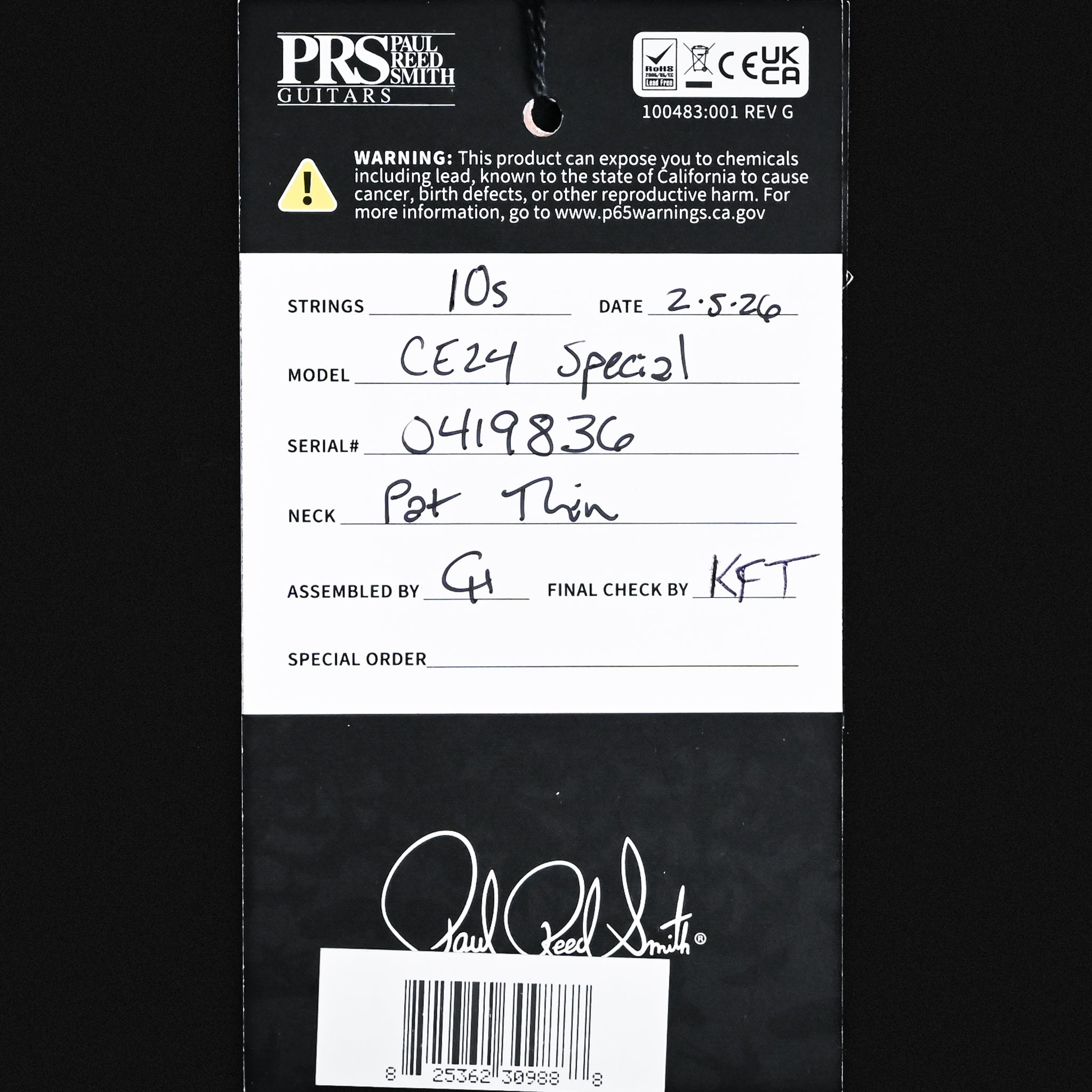 PRS CE 24 Special Electric Guitar- Sprayer's Choice 2026 (0419836)