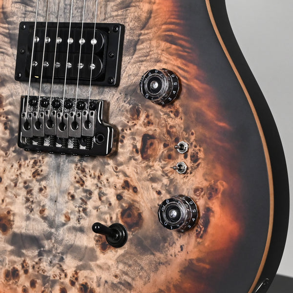 PRS SE Custom 24-08 Poplar Burl Limited Edition- Charcoal Cherry Midnight Burst 2025 (CTIG098935)
