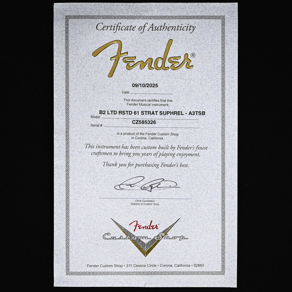Fender Custom Shop Limited Edition Roasted '61 Stratocaster Super Heavy Relic- Aged 3 Color Sunburst 2026 (CZ585326)