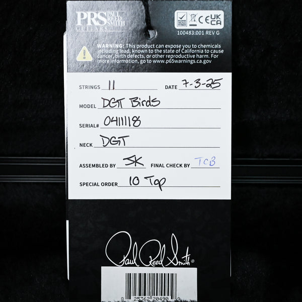 PRS DGT w/ 10-Top & Birds Inlays- Faded Blue Jean 2025 (0411118)