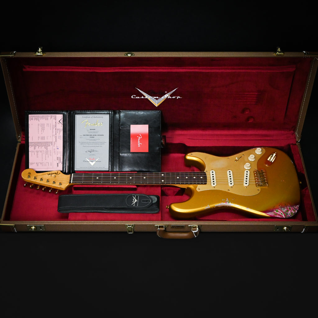 Fender Custom Shop 1962 Stratocaster w/ Gold Hardware Heavy Relic- Frost Gold/ Pink Paisley 2025 (R139222)