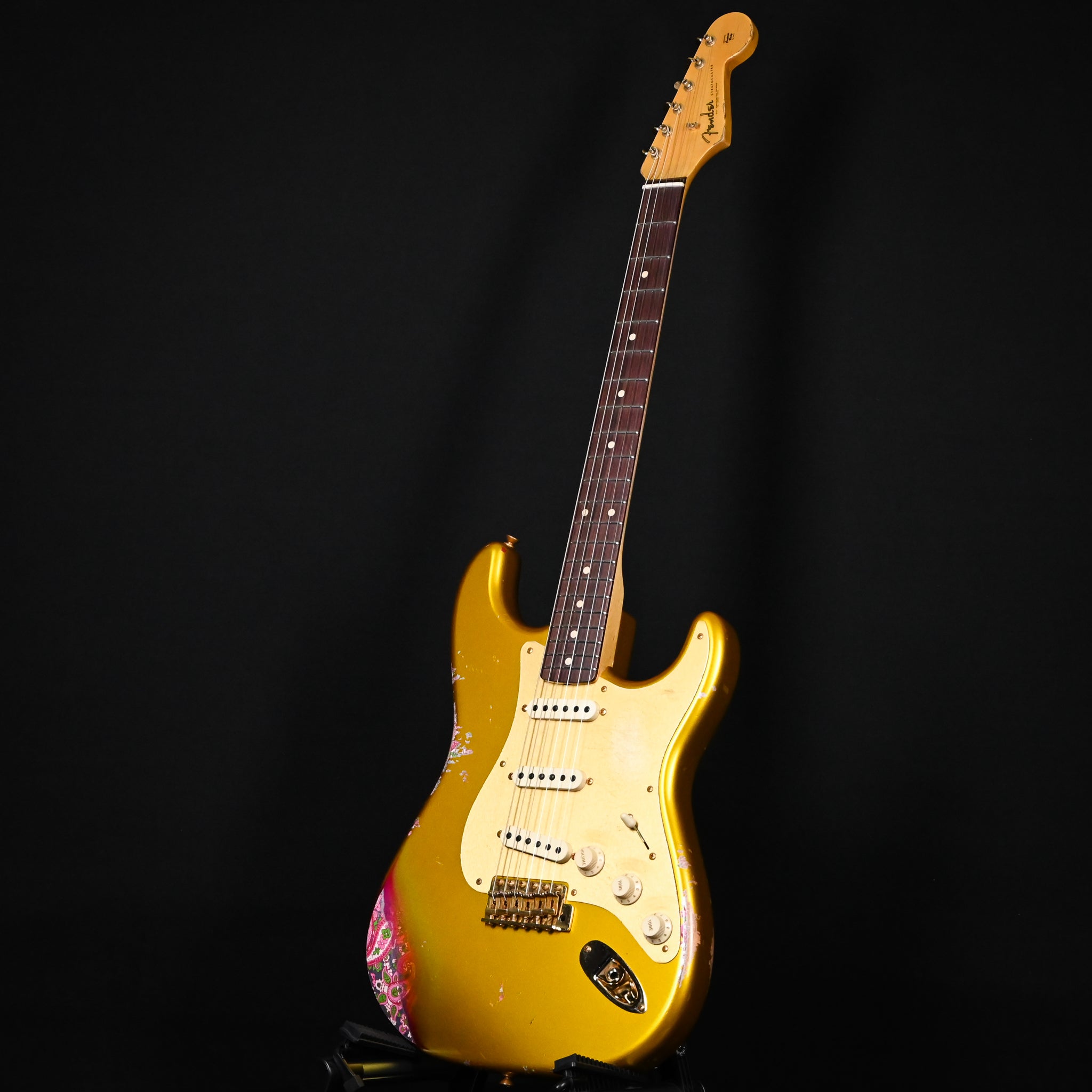 Fender Custom Shop 1962 Stratocaster w/ Gold Hardware Heavy Relic- Frost Gold/ Pink Paisley 2025 (R139222)