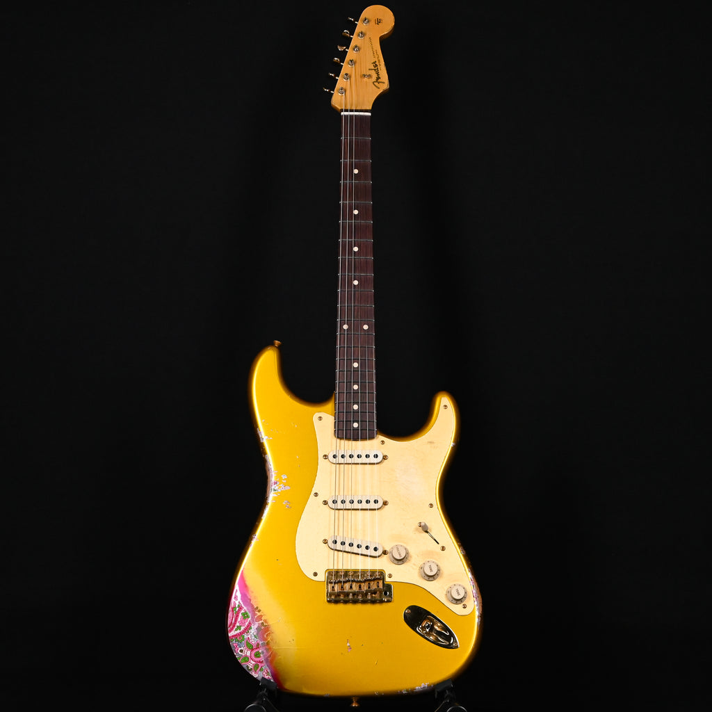 Fender Custom Shop 1962 Stratocaster w/ Gold Hardware Heavy Relic- Frost Gold/ Pink Paisley 2025 (R139222)