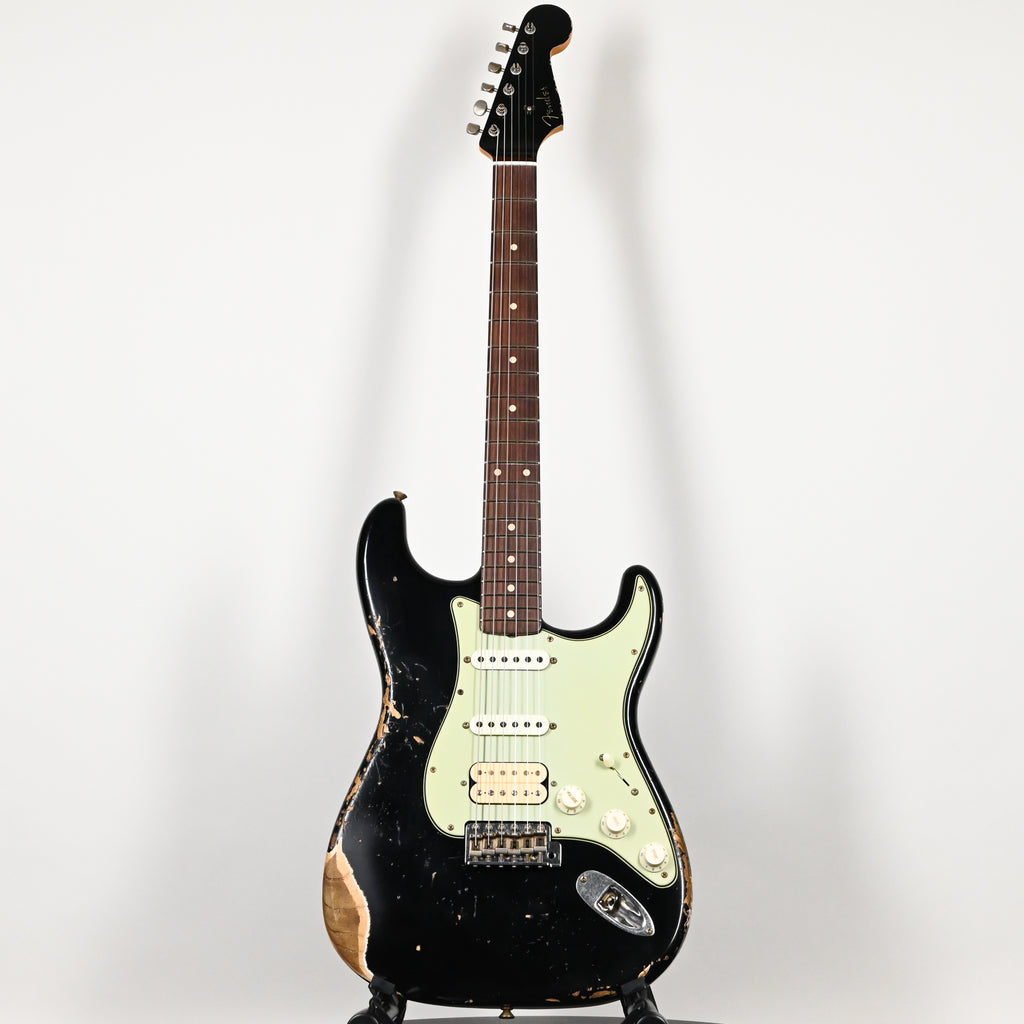 Fender Custom Shop '62 Stratocaster HSS w/ Painted Headcap, Heavy Relic- Black 2026 (R147929)