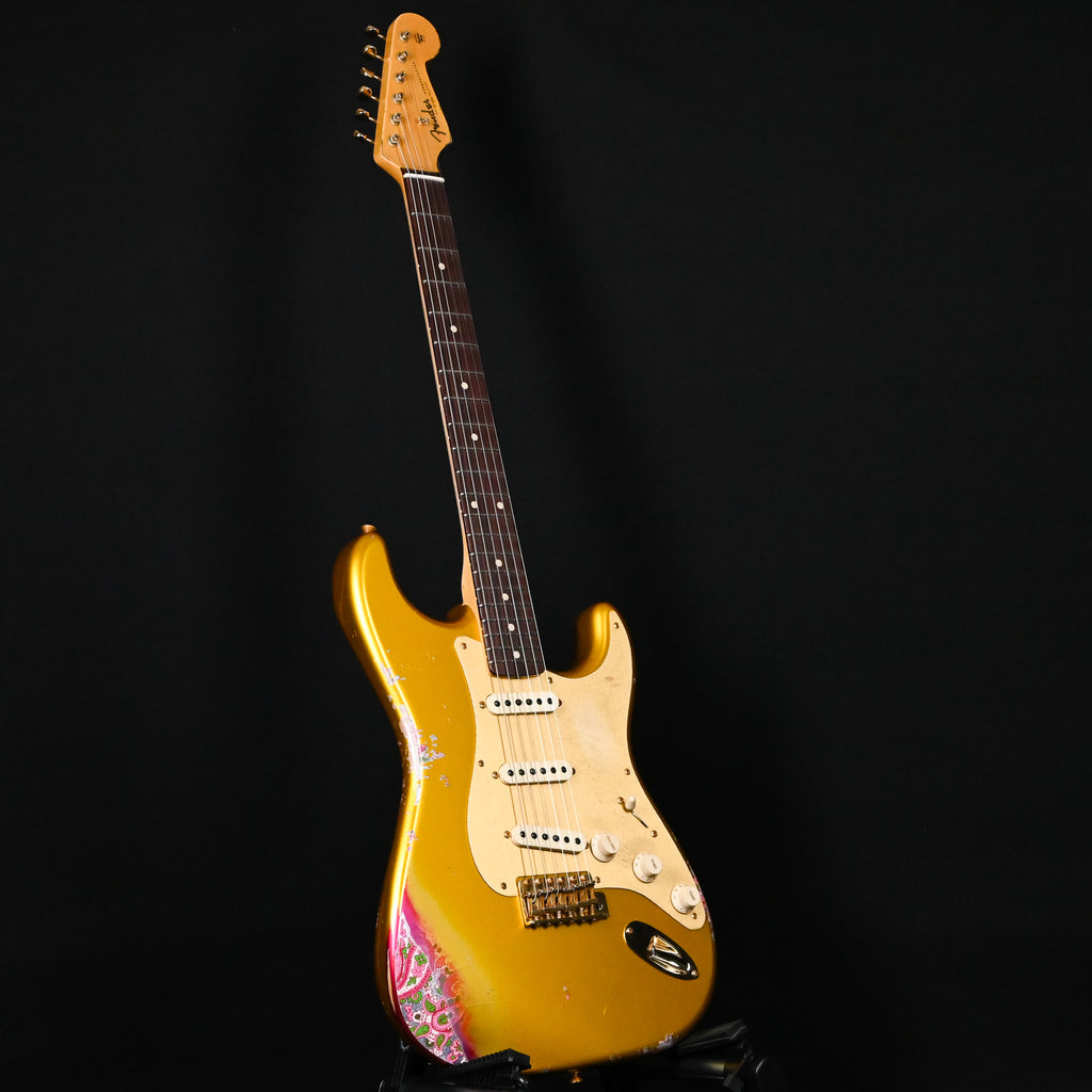 Fender Custom Shop 1962 Stratocaster w/ Gold Hardware Heavy Relic- Frost Gold/ Pink Paisley 2025 (R139222)
