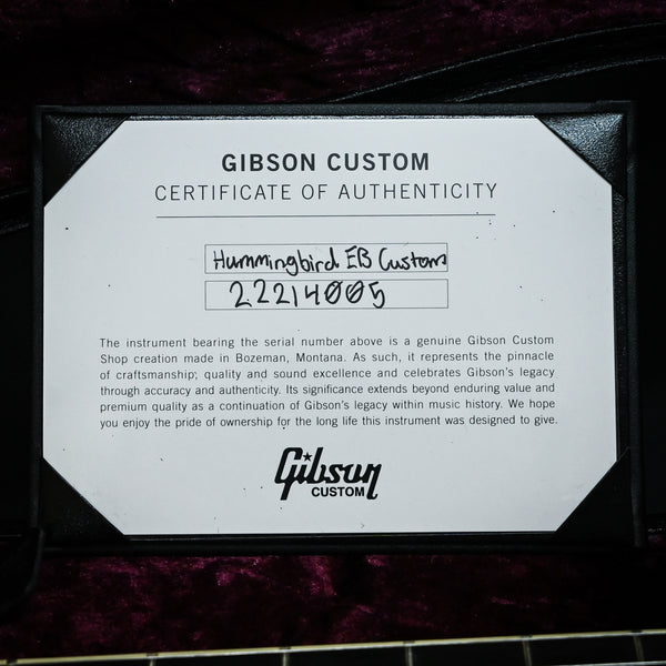 Gibson Custom Hummningbird Custom- Ebony 2024 (22214005)