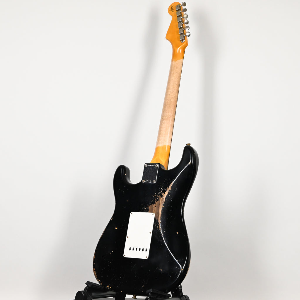 Fender Custom Shop '62 Stratocaster HSS w/ Painted Headcap, Heavy Relic- Black 2026 (R147929)