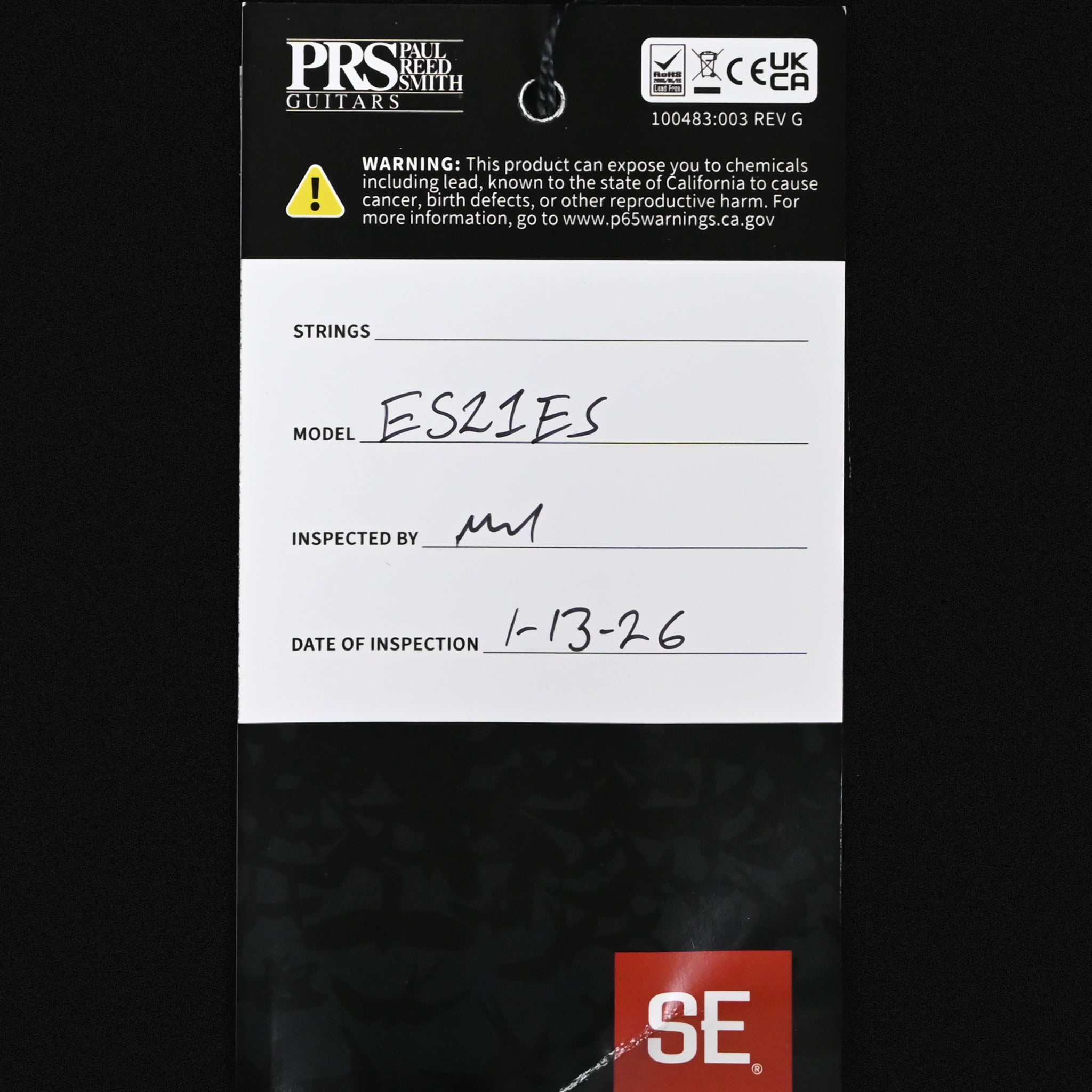 PRS SE Ed Sheeran Hollowbody I Piezo Baritone Electric Guitar- Cosmic Splash 2026 (CTIH074747)