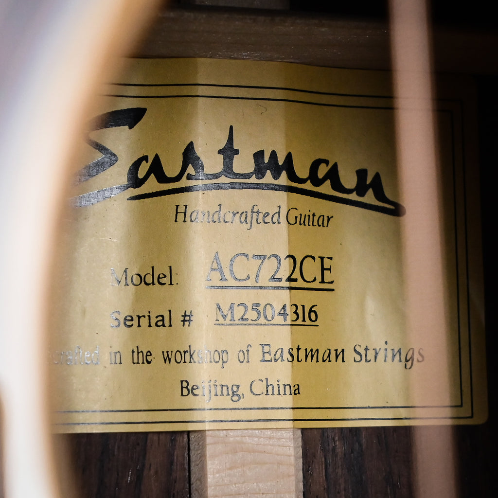 Eastman AC722CE Grand Auditorium Acoustic-Electric Guitar- Natural 2026 (M2504316)