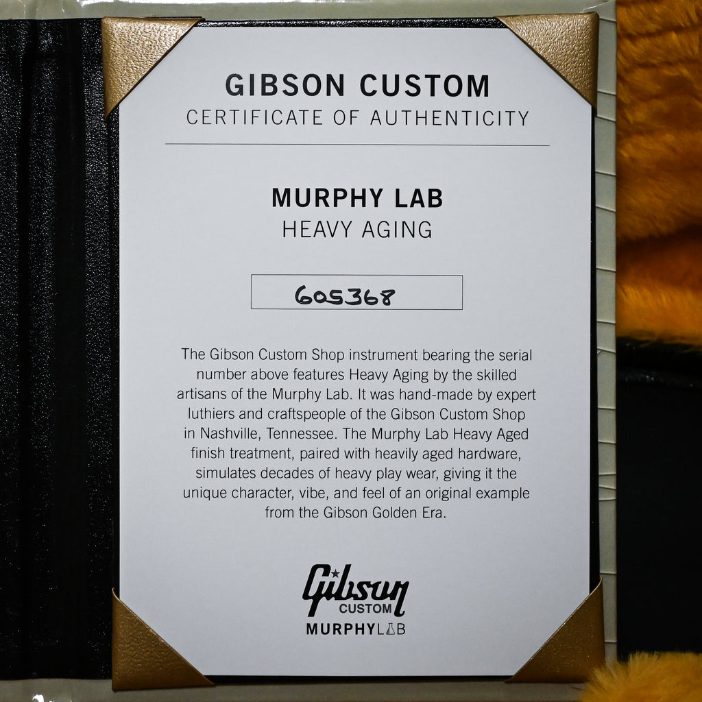 Gibson Custom Limited Edition 1968 Les Paul Custom Reissue Murphy Lab Heavy Aged- Olive Drab Top 2026 (605368)