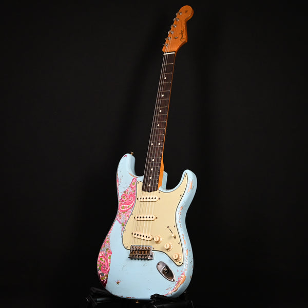 Fender Custom Shop Masterbuilt Andy Hicks 1962 Stratocaster Super Heavy Relic Daphne Blue / Pink Paisley Brazilian Rosewood 2024 (R135764)