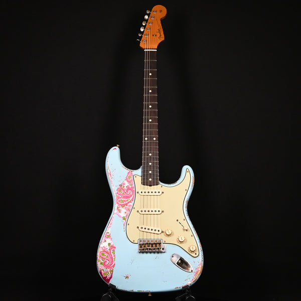 Fender Custom Shop Masterbuilt Andy Hicks 1962 Stratocaster Super Heavy Relic Daphne Blue / Pink Paisley Brazilian Rosewood 2024 (R135764)