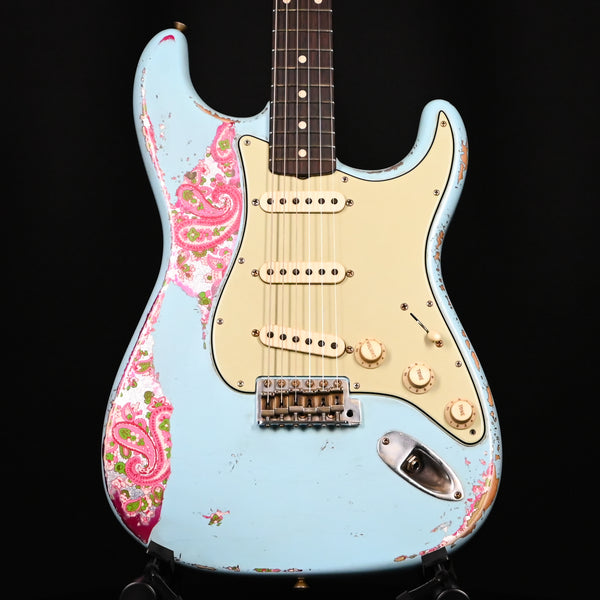 Fender Custom Shop Masterbuilt Andy Hicks 1962 Stratocaster Super Heavy Relic Daphne Blue / Pink Paisley Brazilian Rosewood 2024 (R135764)