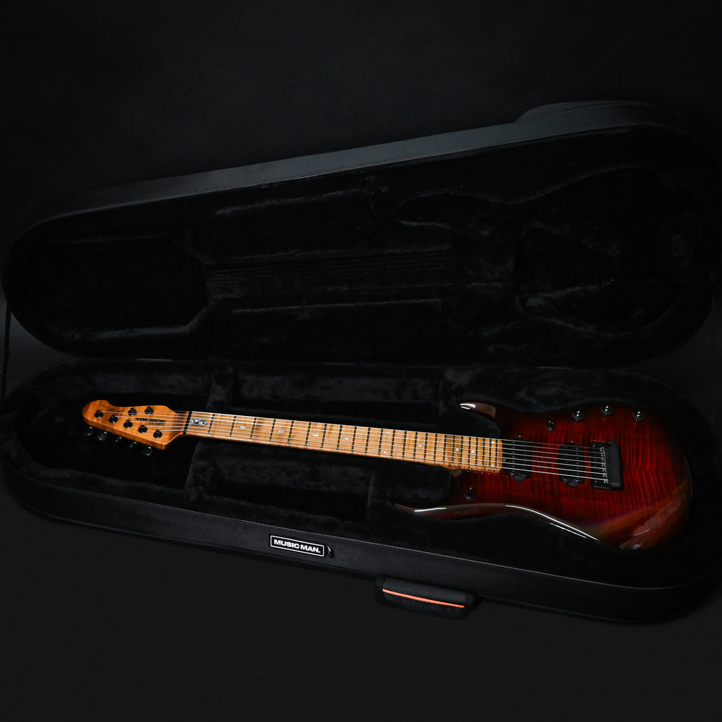 Ernie Ball Music Man JP15 John Petrucci Signature 7-String Electric Guitar- Red Tide Flame 2026 (K07904)