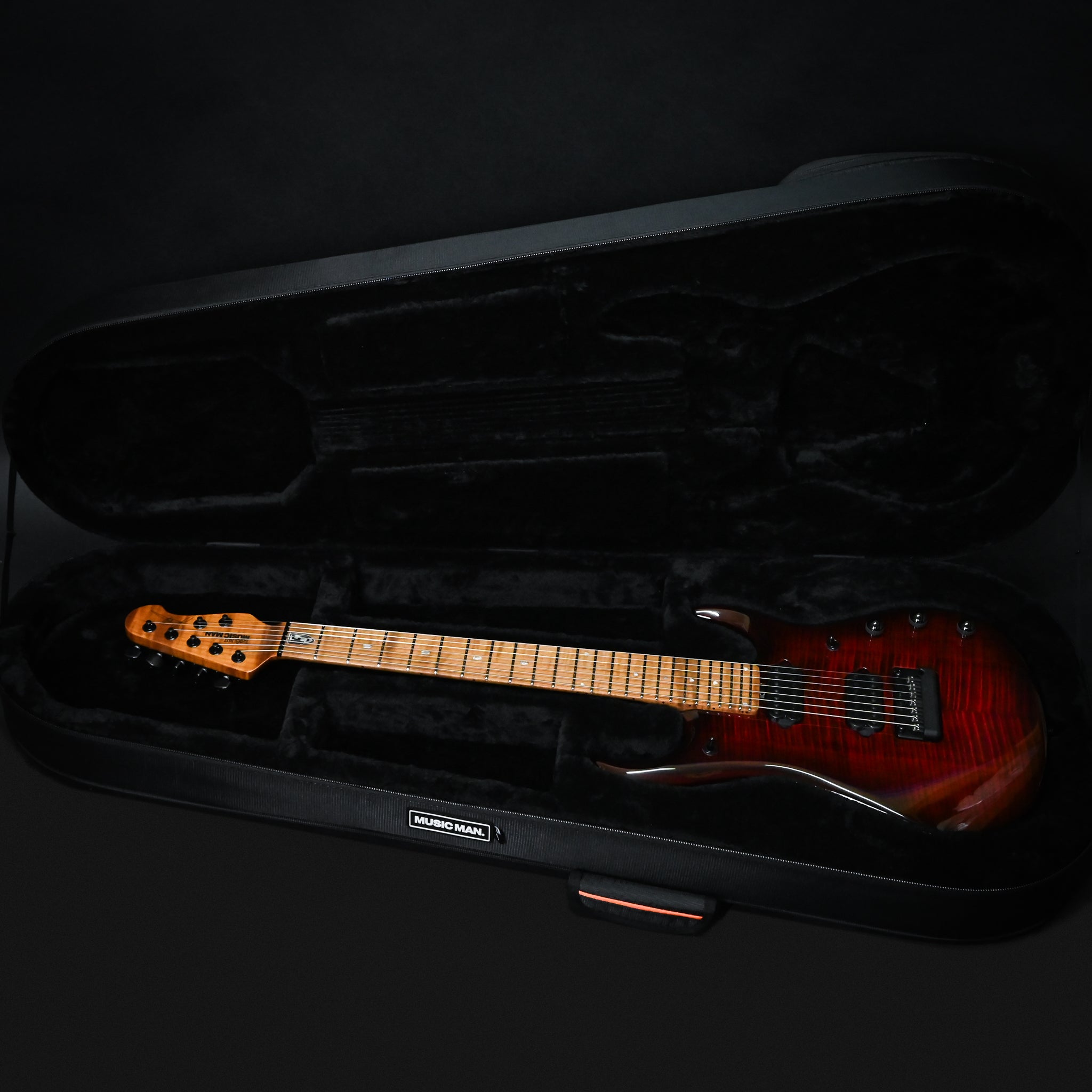 Ernie Ball Music Man JP15 John Petrucci Signature 7-String Electric Guitar- Red Tide Flame 2026 (K07904)