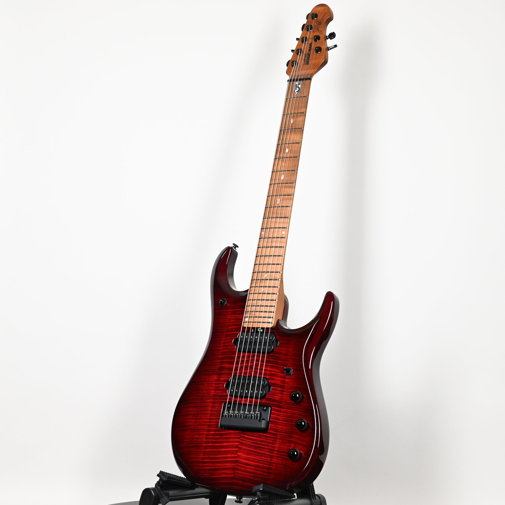 Ernie Ball Music Man JP15 John Petrucci Signature 7-String Electric Guitar- Red Tide Flame 2026 (K07904)