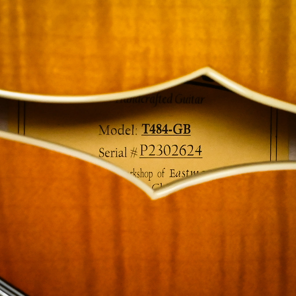 Eastman T484 Thinline Semi-Hollowbody Electric Guitar- Gold Burst 2026 (P2302624)
