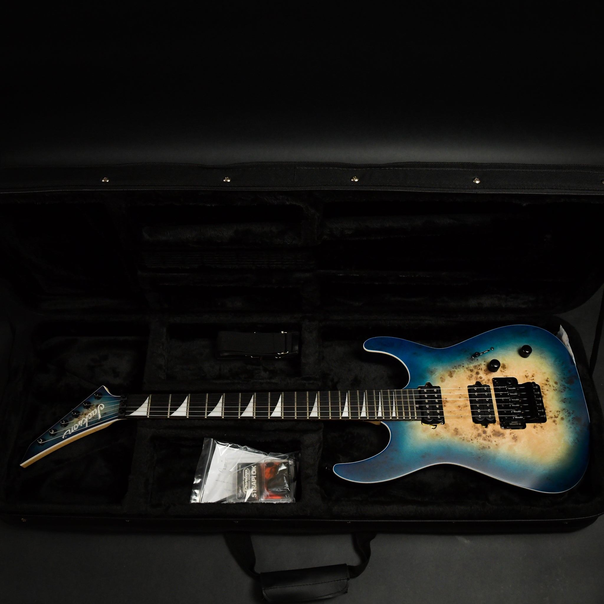 Jackson MJ Series Dinky DKRP Ebony Fingerboard Transparent Blue Burst (JFJ2200363)
