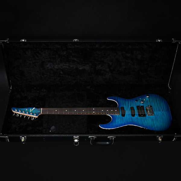 Tom Anderson Custom Drop Top Electric Guitar- Bora to Transparent Blue Burst w/ Binding 2026 (02-15-26P)