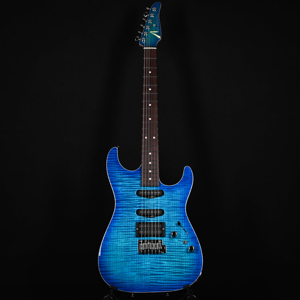 Tom Anderson Custom Drop Top Electric Guitar- Bora to Transparent Blue Burst w/ Binding 2026 (02-15-26P)
