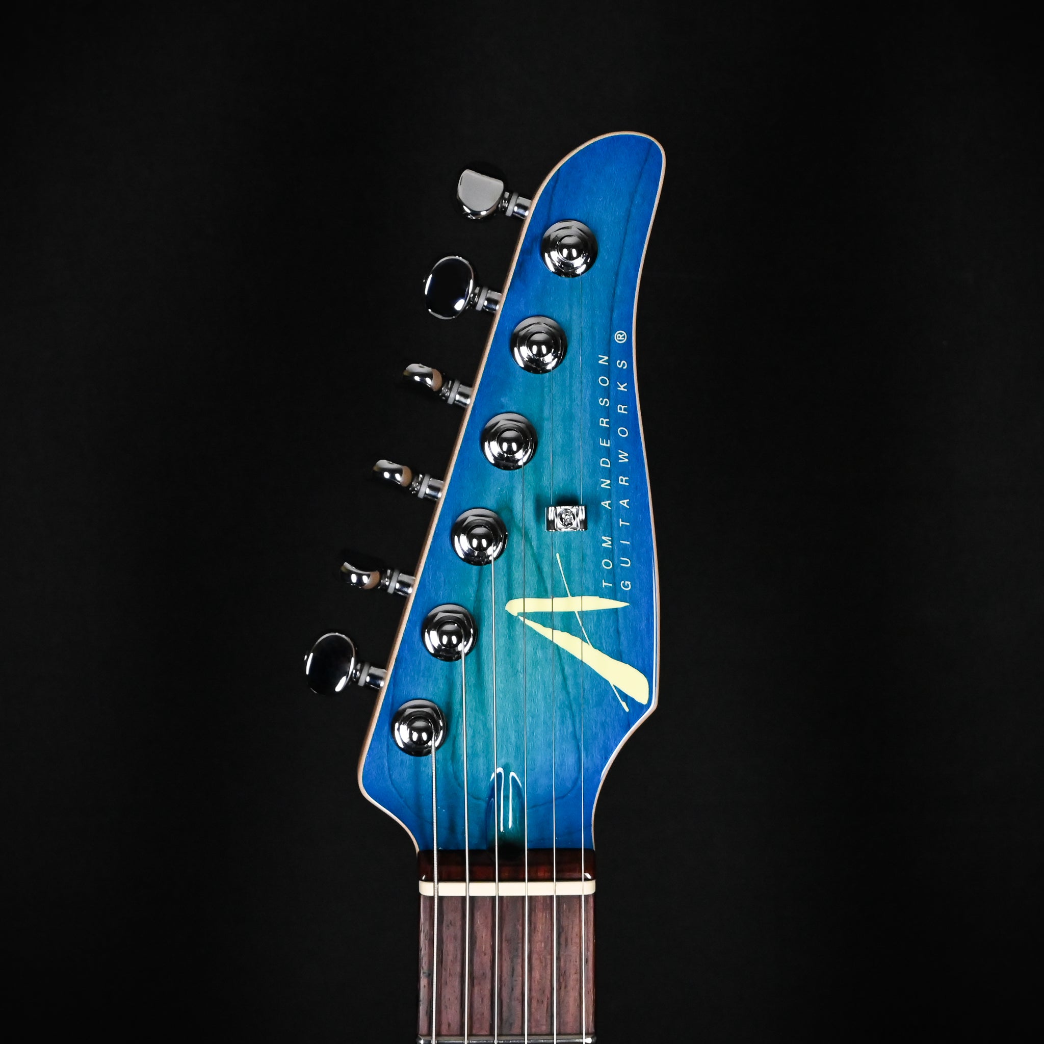 Tom Anderson Custom Drop Top Electric Guitar- Bora to Transparent Blue Burst w/ Binding 2026 (02-15-26P)