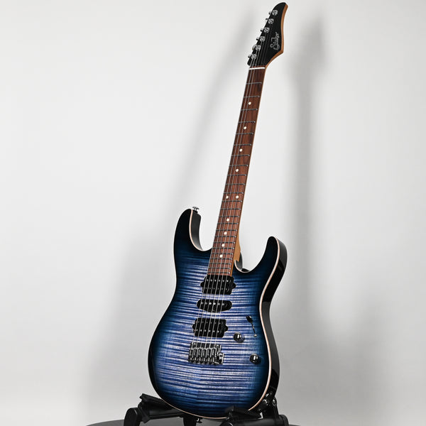 Suhr Modern Plus Electric Guitar- Faded Trans Whale Blue Burst 2025 (85486)