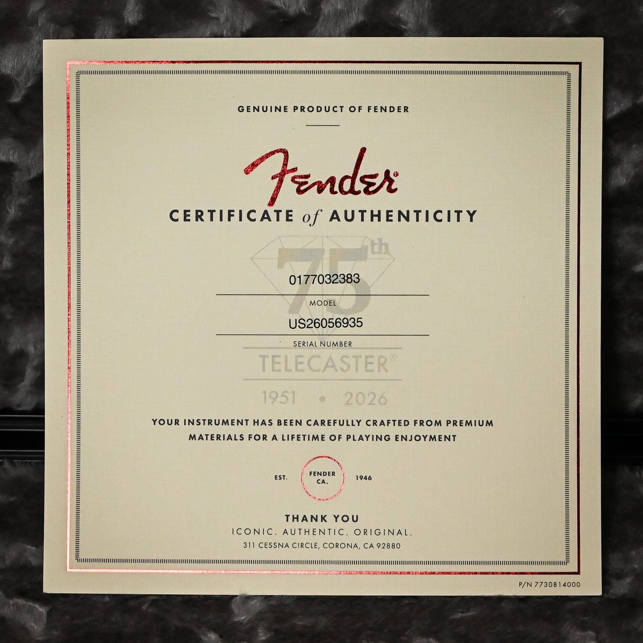 Fender 75th Anniversary American Professional Classic Cabronita Telecaster- Ice Blue Metallic 2026 (US26056935)