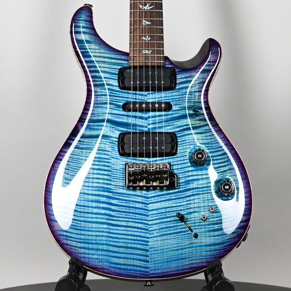 PRS Modern Eagle V Wood Library w/ 10-Top & Brazilian Rosewood Fingerboard Electric Guitar- Lake Blue w/ Purple Burst 2025 (0416652)