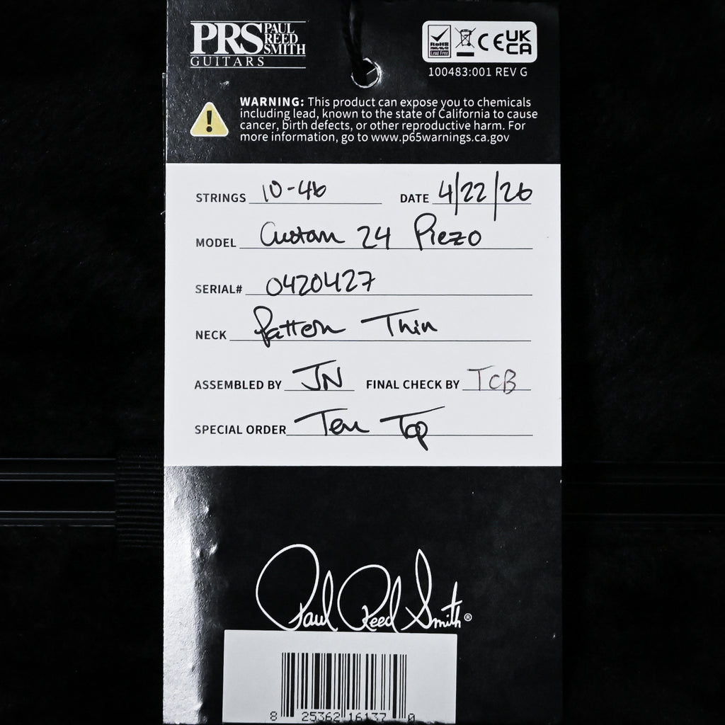 PRS Custom 24 Piezo w/ 10-Top & DMO Pickups Electric Guitar- Custom Color 2026 (0420427)