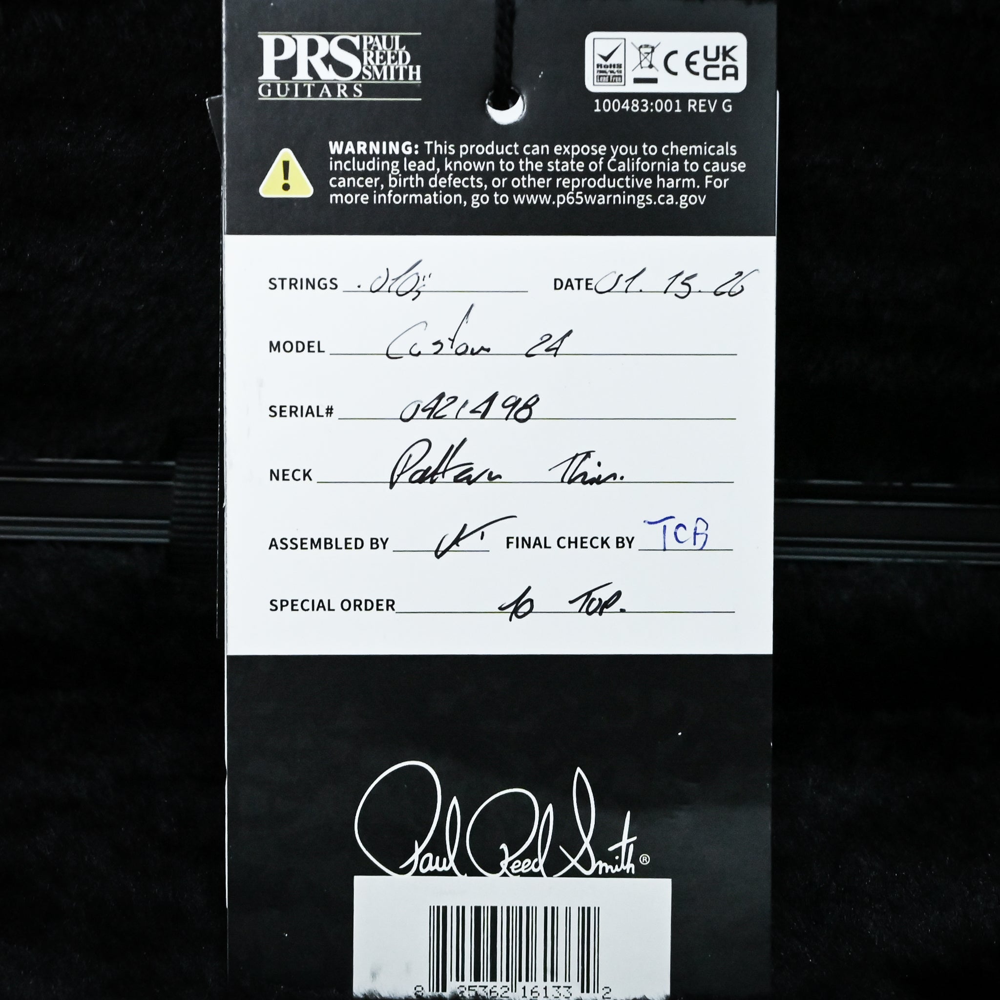 PRS Custom 24 w/ 10-Top & DMO Pickups- Custom Color 2025 (0421498)