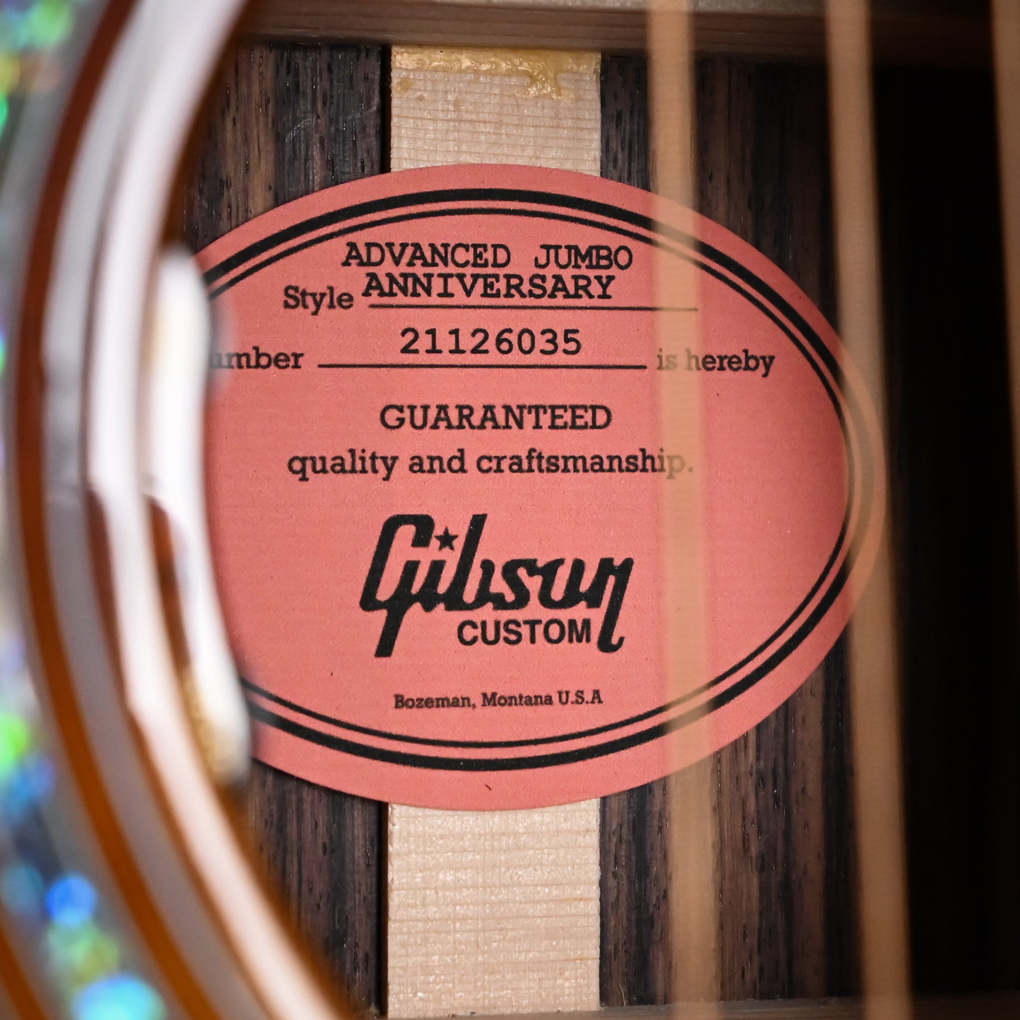 Gibson Custom Limited Edition Advanced Jumbo Anniversary Acoustic/ Electric Guitar- Cremona Burst 2026 (21126035)