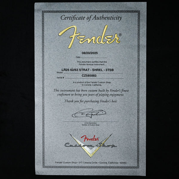 Fender Custom Shop Limited Edition 62/63 Stratocaster Super Heavy Relic- 3 Color Sunburst 2025 (CZ585883)