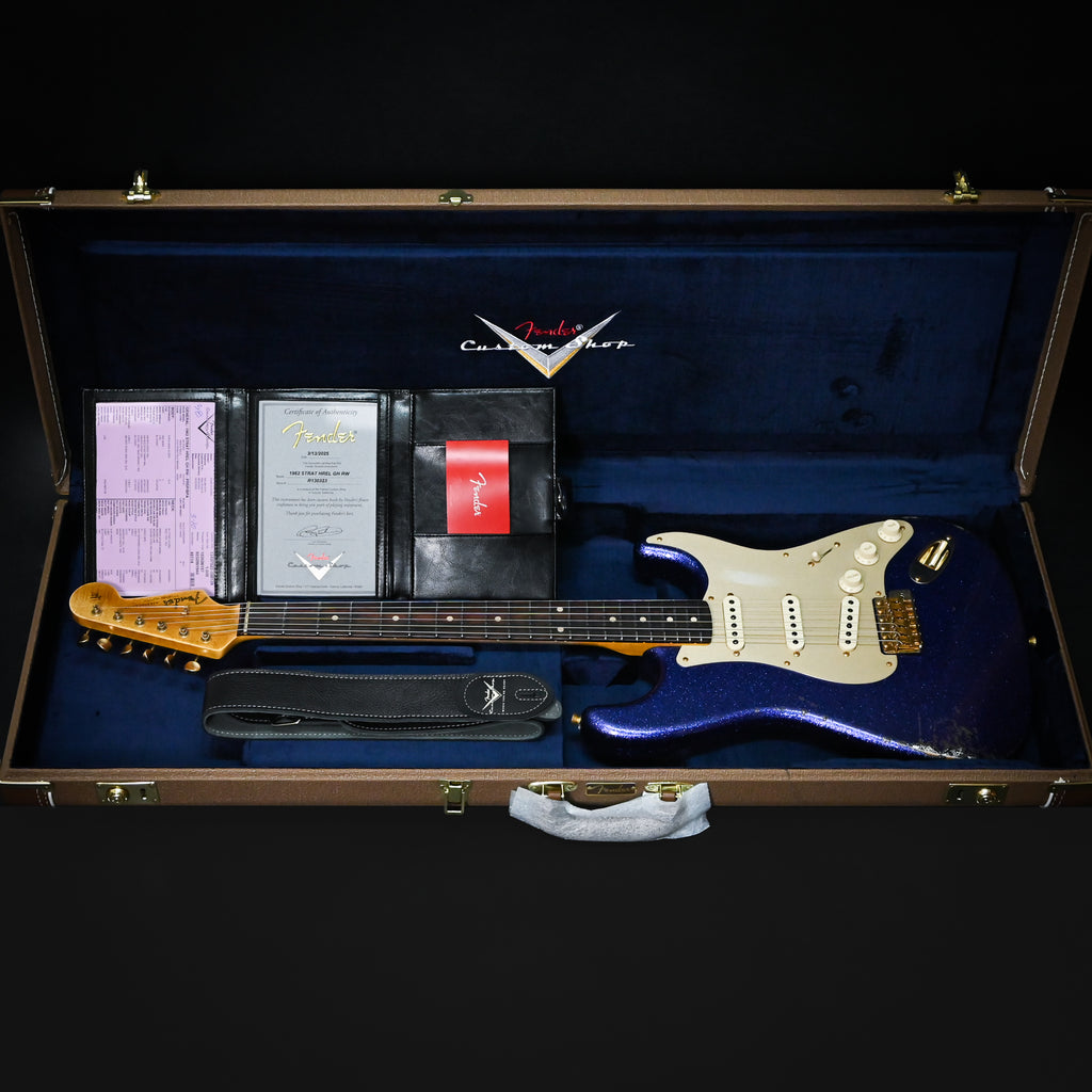 Fender Custom Shop 1962 Stratocaster w/ Josefina Handwound Pickups & Gold Hardware Heavy Relic- Purple Sparkle/ Black Paisley 2025 (R130323)