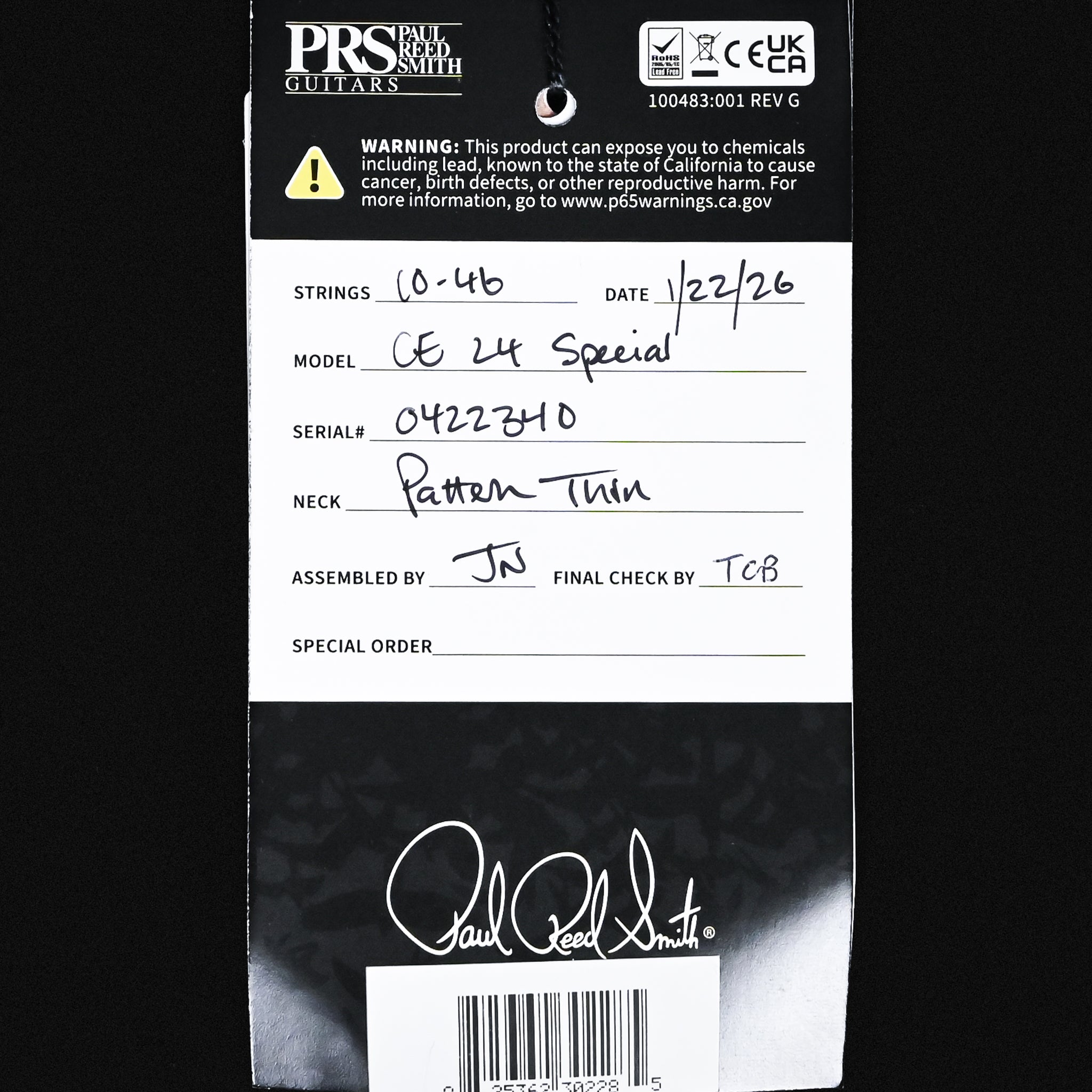 PRS CE 24 Special Electric Guitar- Sprayer's Choice 2026 (0422340)